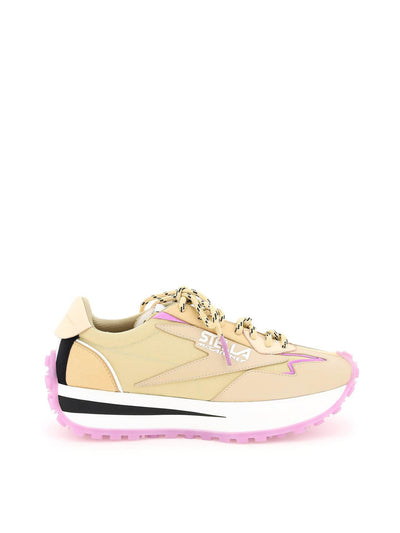 STELLAMCCARTNEY Womens Beige 1-1/2" Platform Logo Removable Insole Reclypse Almond Toe Lace-Up Athletic Sneakers Shoes 36