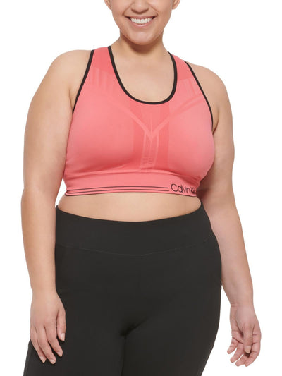 CALVIN KLEIN PERFORMANCE Intimates Pink Medium Impact Sports Bra Plus 2X