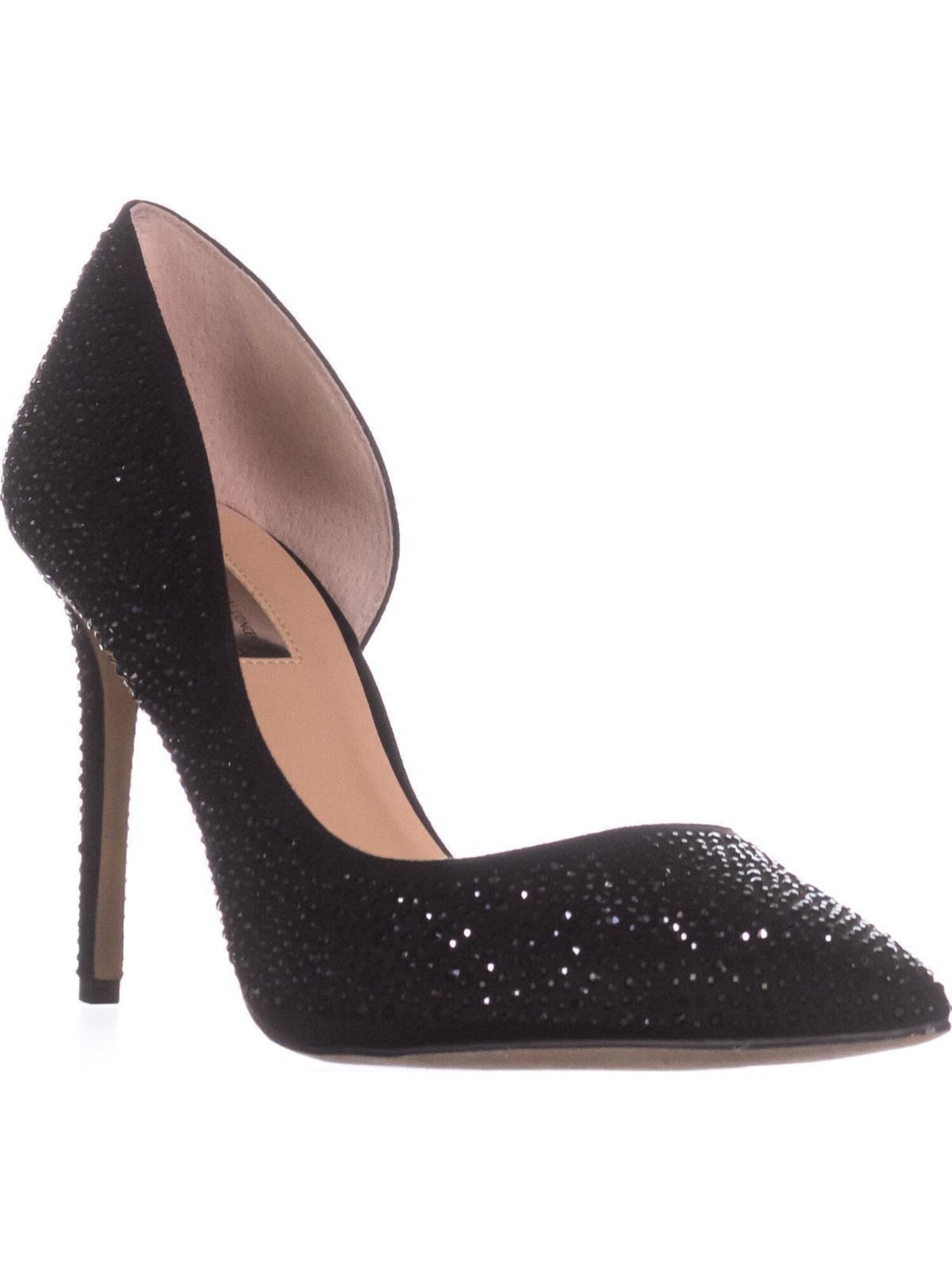 INC Womens Black Comfort Embellished Kenjay D Pointed Toe Stiletto Slip On Dress Pumps Shoes 5 M