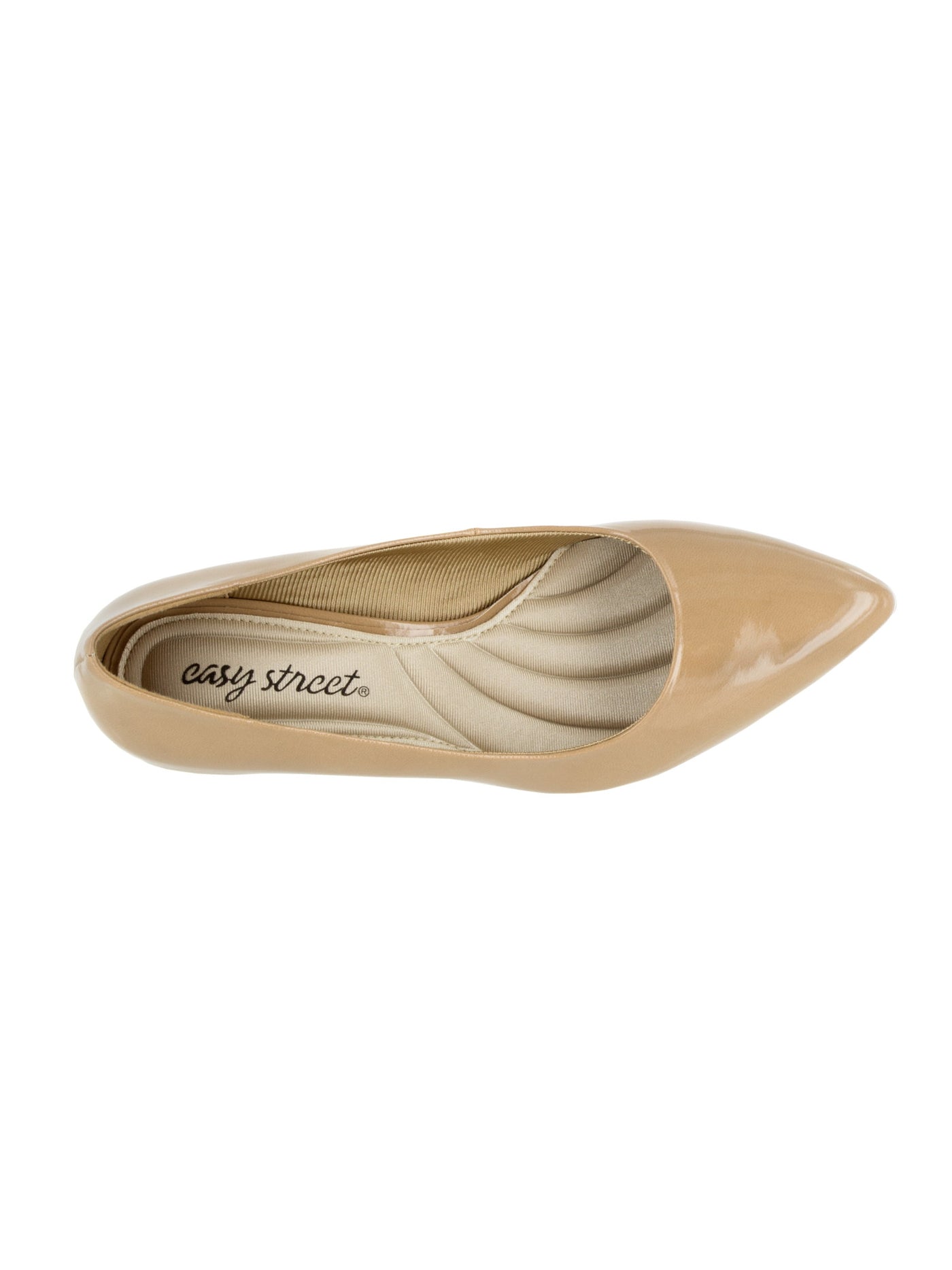 EASY STREET Womens Beige Padded Comfort Pointe Pointed Toe Kitten Heel Slip On Dress Pumps Shoes 7.5 W