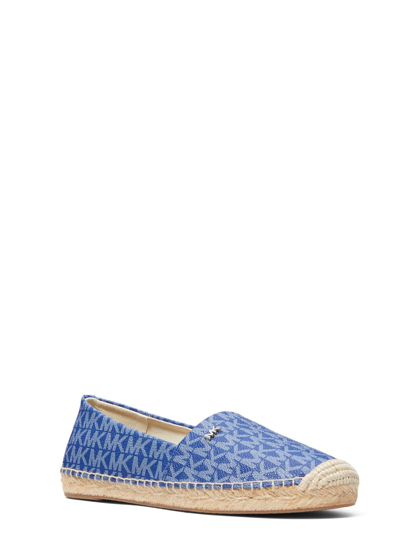 MICHAEL MICHAEL KORS Womens Blue Logo Pebble Padded Goring Kendrick Round Toe Slip On Espadrille Shoes 7.5 M