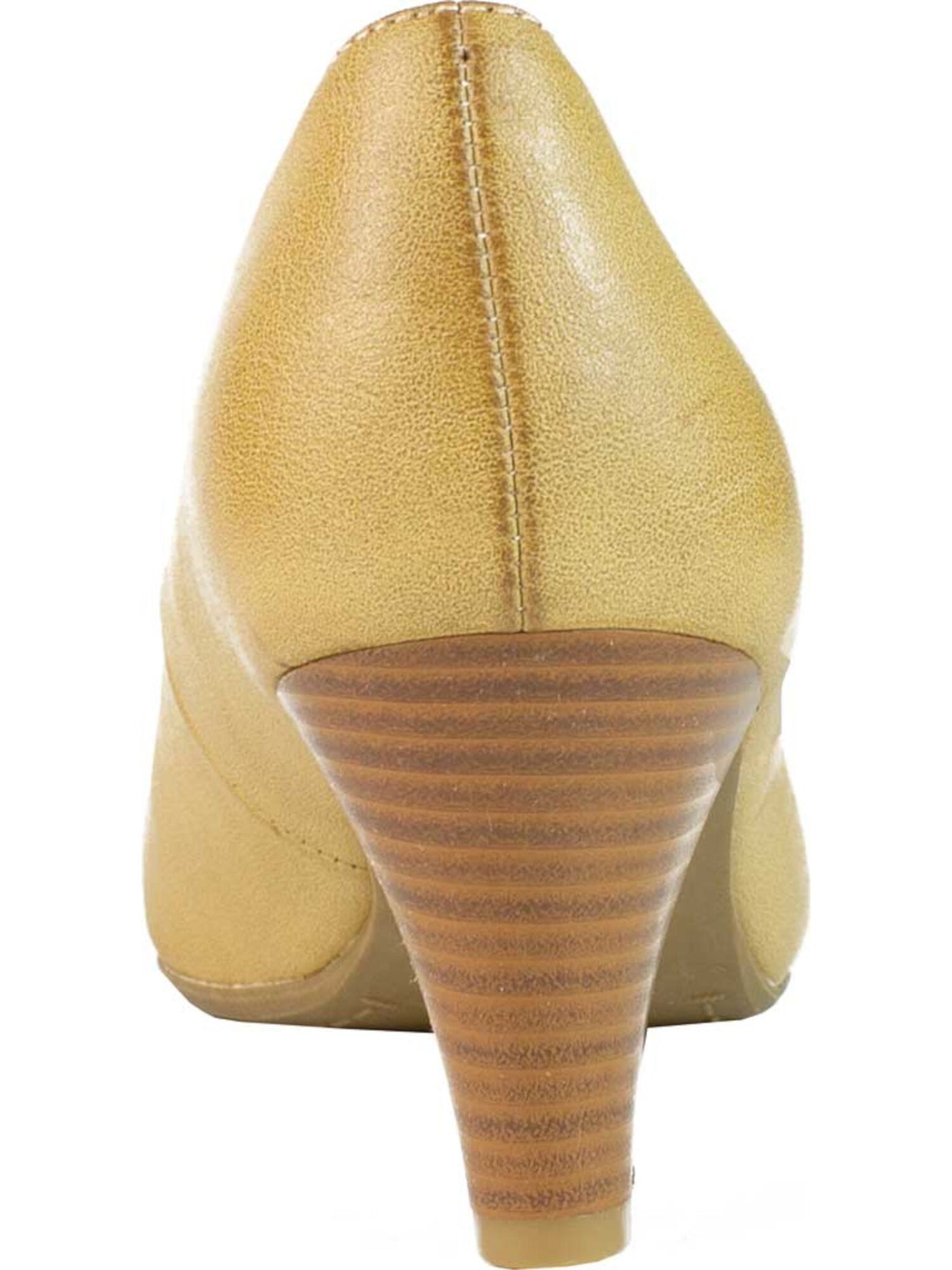 RIALTO Womens Beige Cushioned Comfort Stanford Almond Toe Stacked Heel Slip On Pumps Shoes 8.5