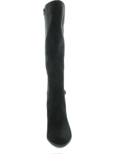 CHARTER CLUB Womens Black Metallic Hardware Slip Resistant Padded Palmaa Almond Toe Block Heel Zip-Up Boots Shoes 5.5 M
