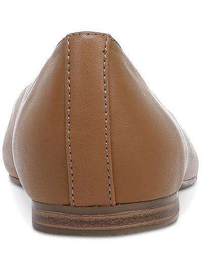 GIANI BERNINI Womens Beige Comfort Perforated Cushioned Aerinn Square Toe Slip On Leather Flats Shoes 9.5 M