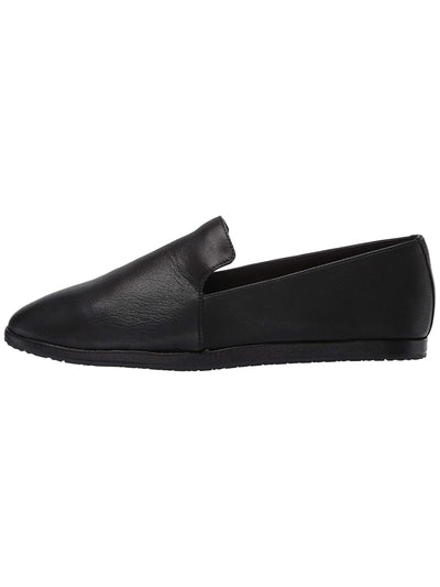 AEROSOLES Womens Black Cushioned Hempstead Round Toe Slip On Leather Loafers Shoes 8.5 M
