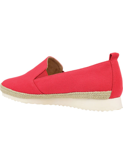 JOURNEE COLLECTION Womens Red Stretch Gore Comfort Leela Round Toe Slip On Espadrille Shoes 9 M