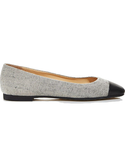 JIMMY CHOO Womens Gray Comfort Gloris Square Toe Block Heel Slip On Leather Flats Shoes 35