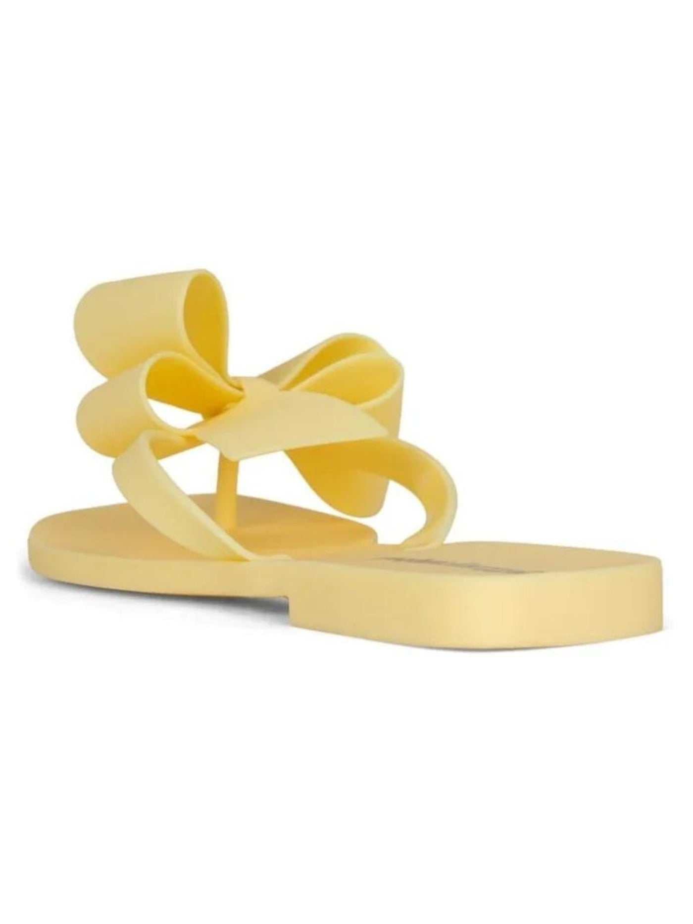 JEFFEREY CAMPBELL Womens Yellow Jelly Bow Accent Sugary Square Toe Slip On Thong Sandals Shoes 7 M