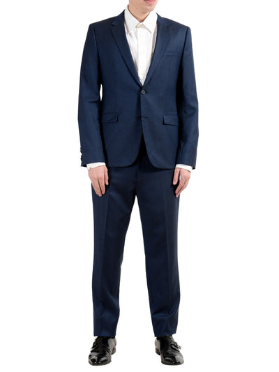 HUGO Mens Boss Red Label   Astian/hets Blue Flat Front Single Breasted Extra Slim Fit Suit 38S 37 WAIST