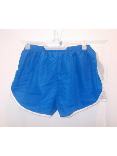 SPORT Womens Blue Active Wear Shorts Plus 1X