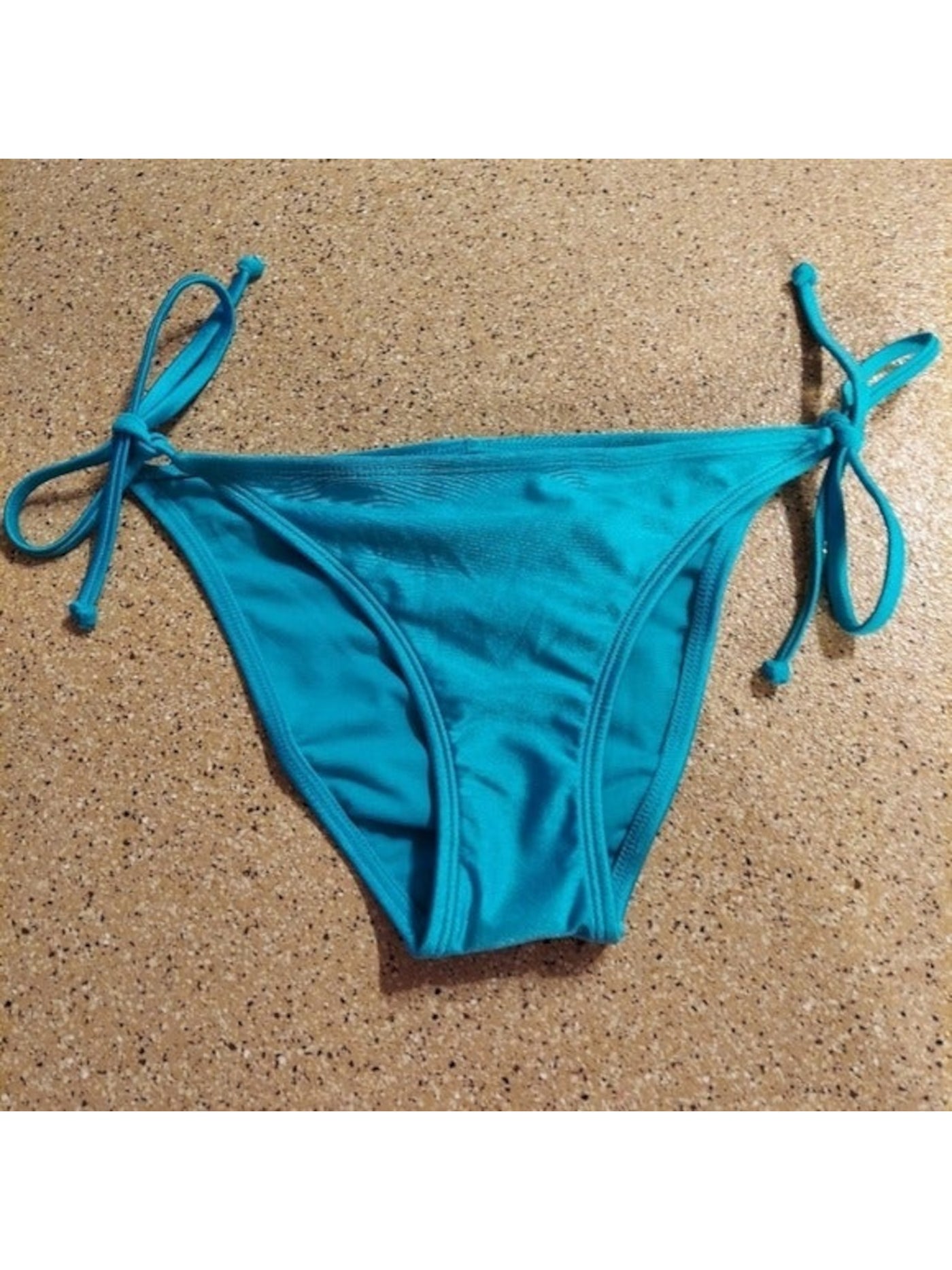 XHILARATION Women's Blue Tie Bikini Swimsuit Bottom S