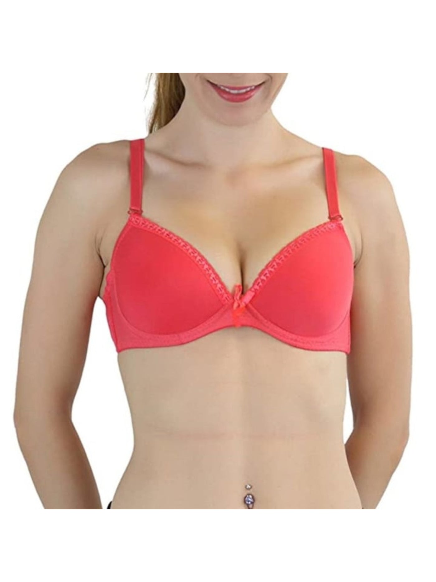 MAMIA Intimates Coral Bow Accent Full Coverage Bra 40C