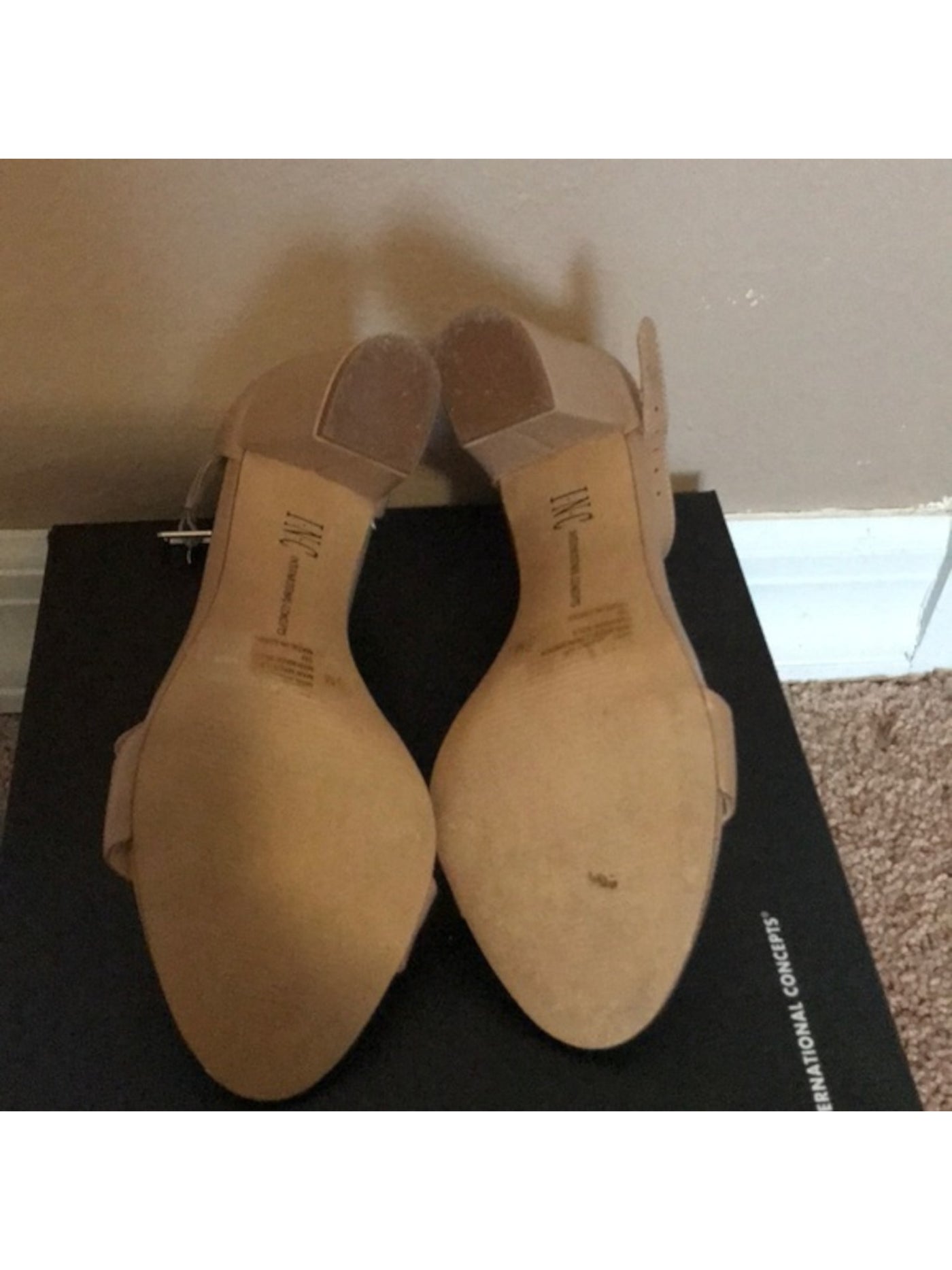 INC Womens Brown Adjustable Ankle Strap Kivah Round Toe Buckle Dress Sandals Shoes M