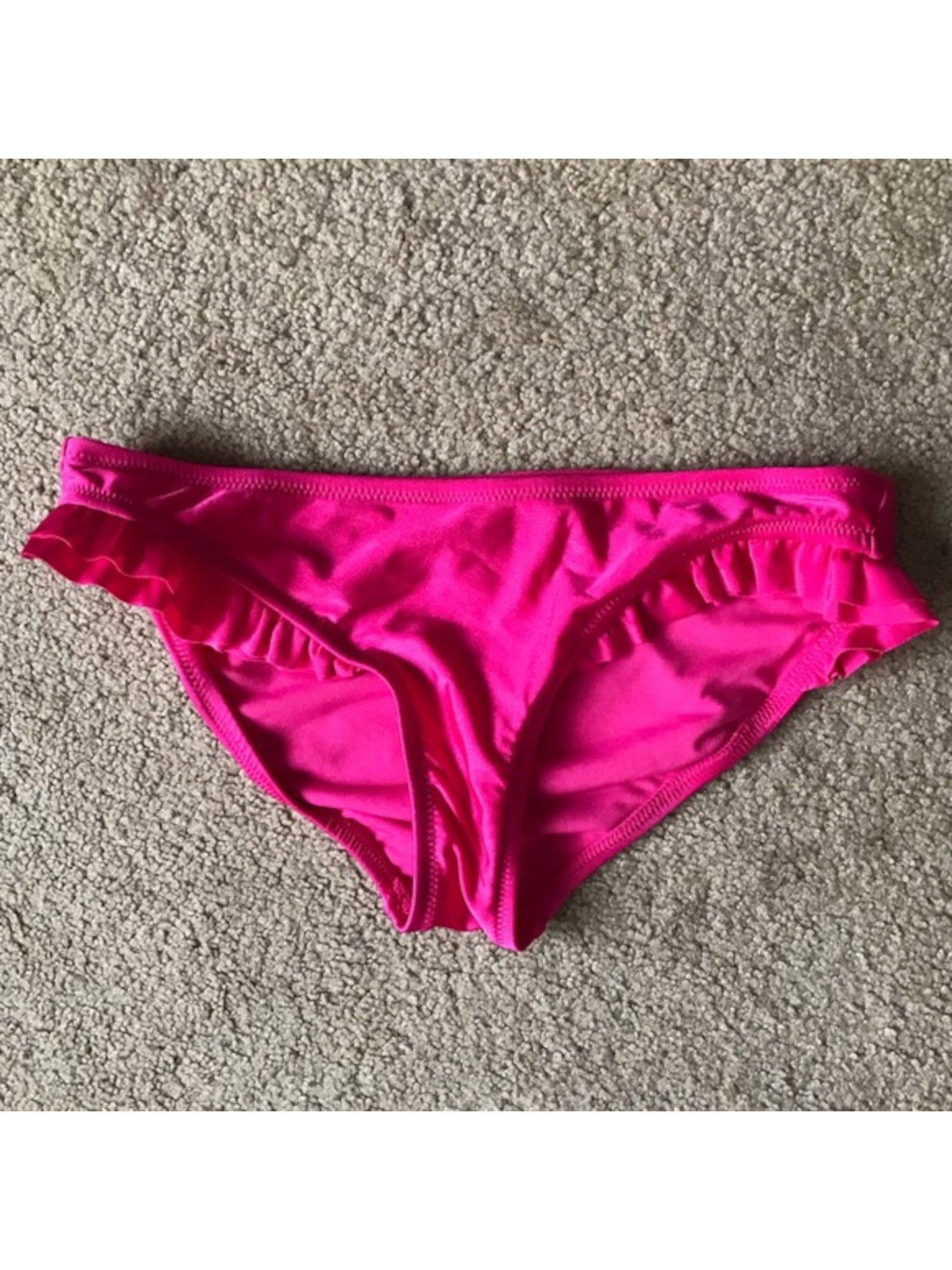 XHILARATION Women's Pink Ruffled Bikini Swimwear Bottom S