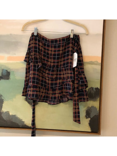 SADIE&SAGE Womens Ruffled Short A-Line Skirt