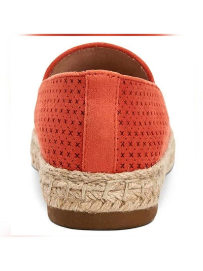 CHARTER CLUB Womens Coral Perforated Breathable Jute Cushioned Woven Jonii Round Toe Platform Slip On Espadrille Shoes 7 M
