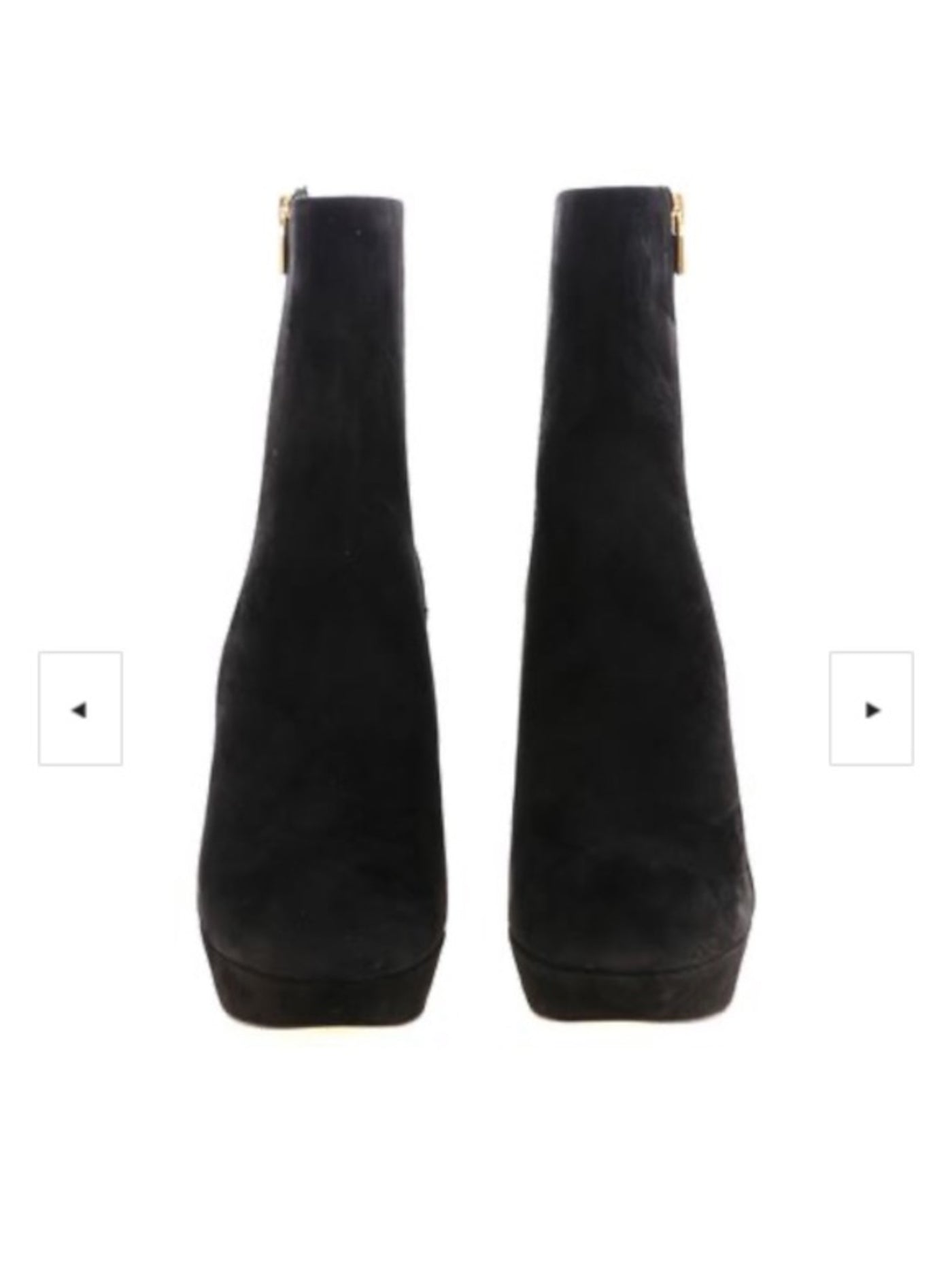 MICHAEL KORS Womens Black Lock Comfort Metallic Frenchie Round Toe Block Heel Zip-Up Leather Dress Booties 9.5 M