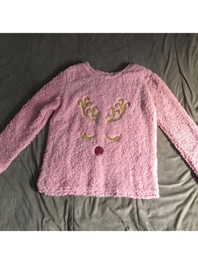IJAK Intimates Coral Fleece Holiday Sleep Shirt Pajama Top XL