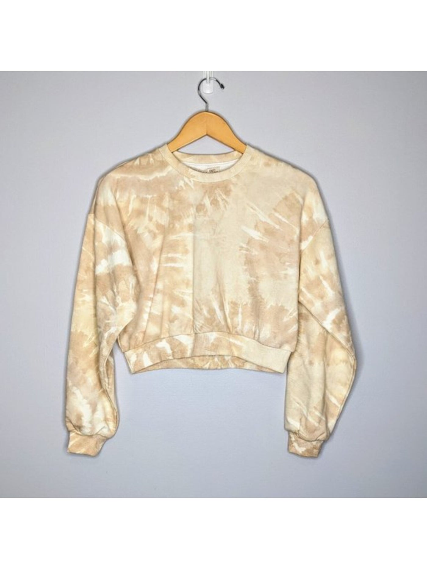 INC Womens Beige Tie Dye Sweatshirt L