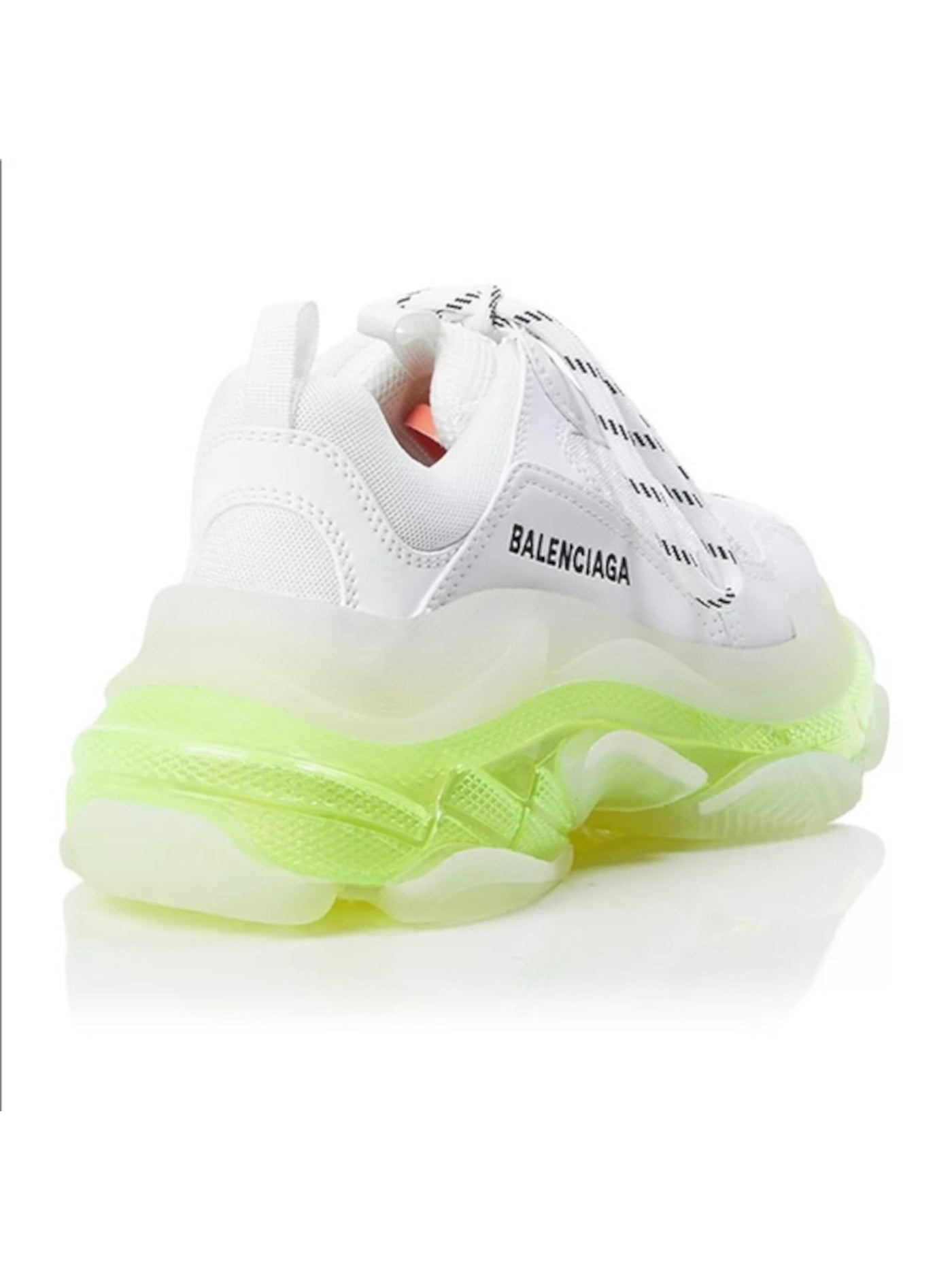 BALENCIAGA Womens White Logo Removable Insole Comfort Triple S Round Toe Lace-Up Athletic Sneakers Shoes 7