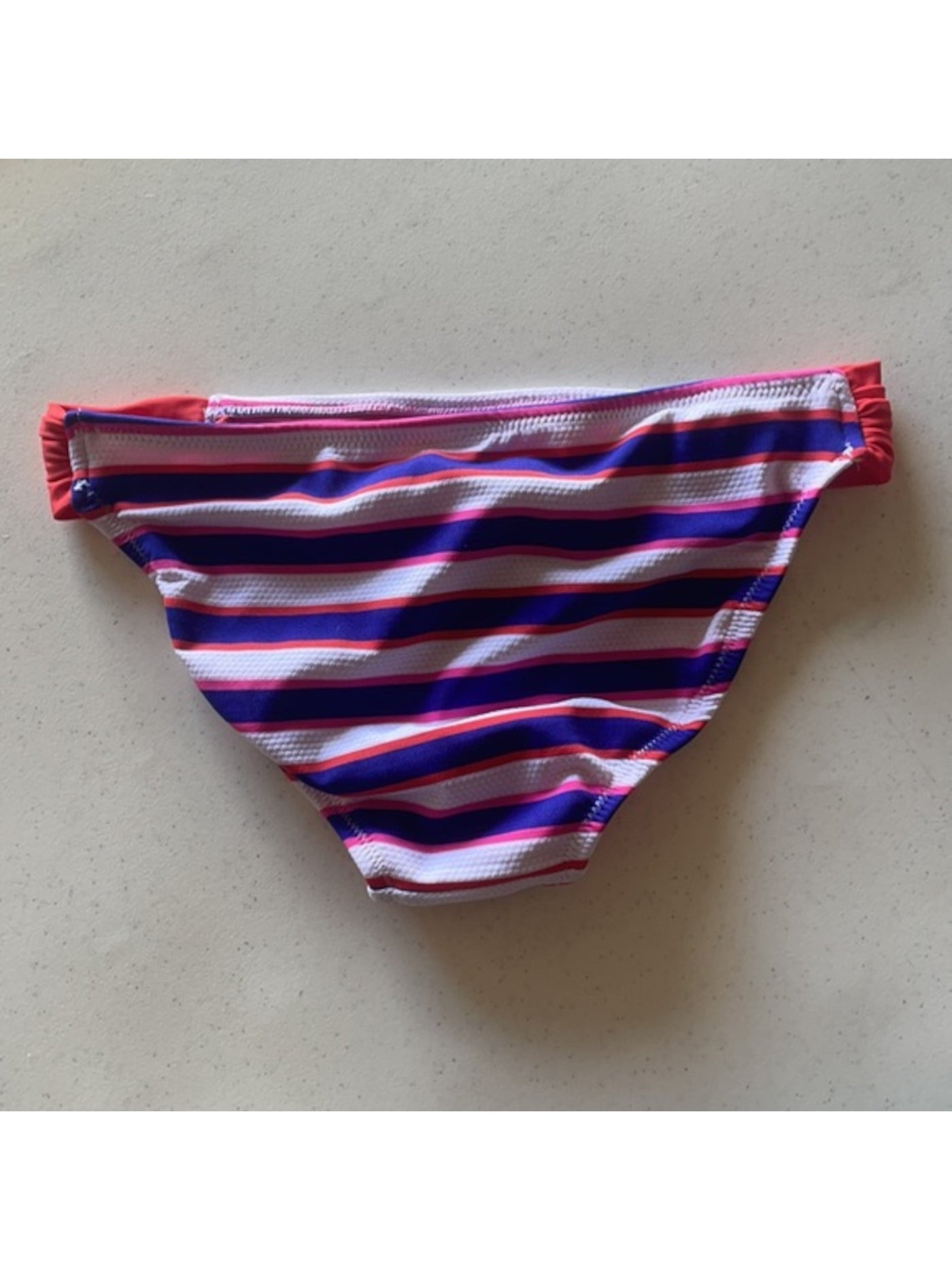 XHILARATION Women's Multi Color Striped Button Detail Bikini Swimwear Bottom XL