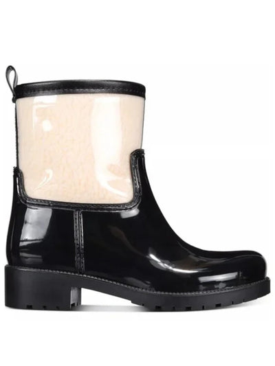 CHARTER CLUB Womens Black Lug Sole Padded Water Resistant Trudyy Round Toe Block Heel Rain Boots 10 M