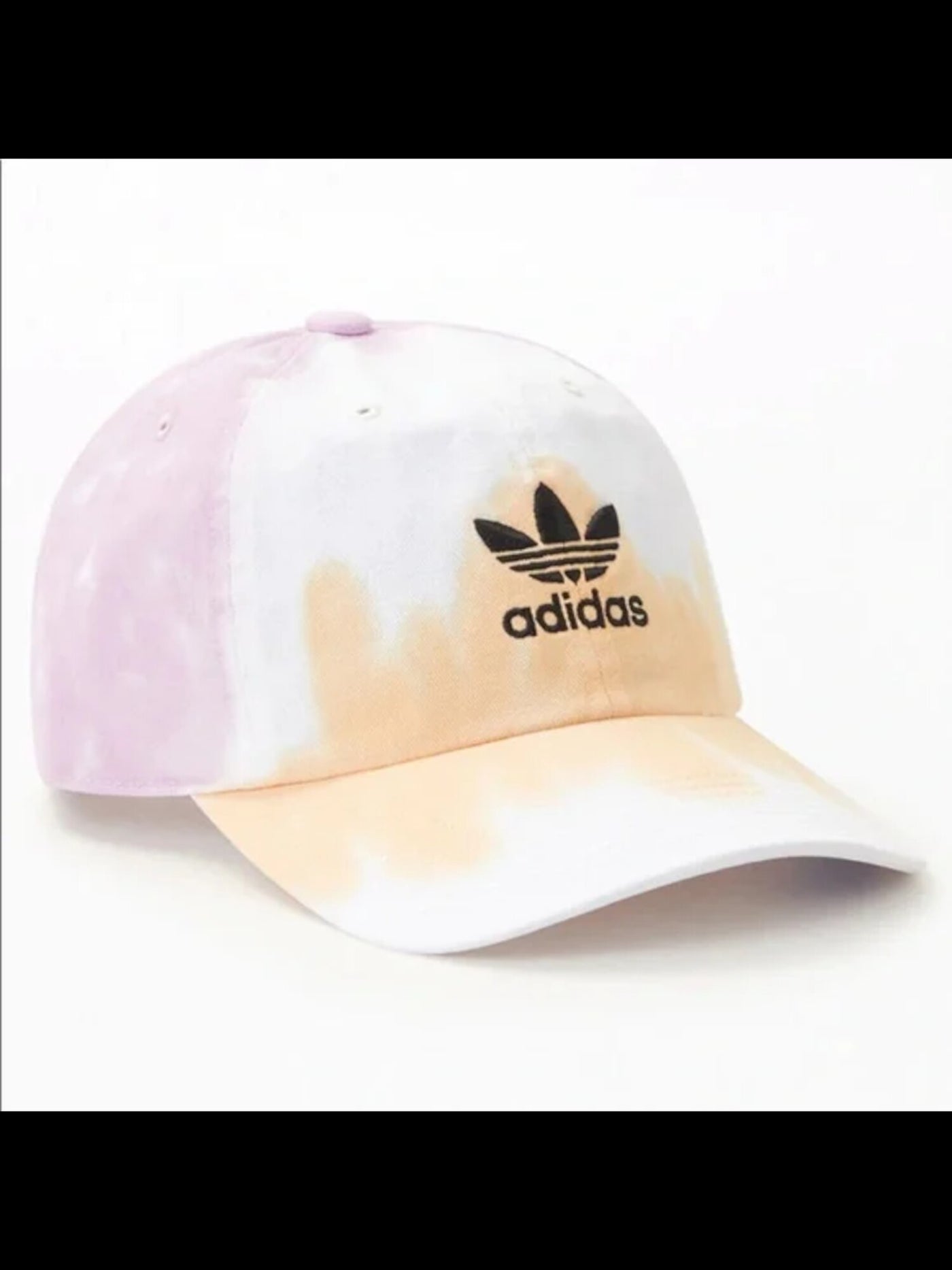 ADIDAS Mens Orange Wash Logo Color Wash Pre-Curved Brim Adjustable Embroidered Strapback Hat ADJUSTABLE