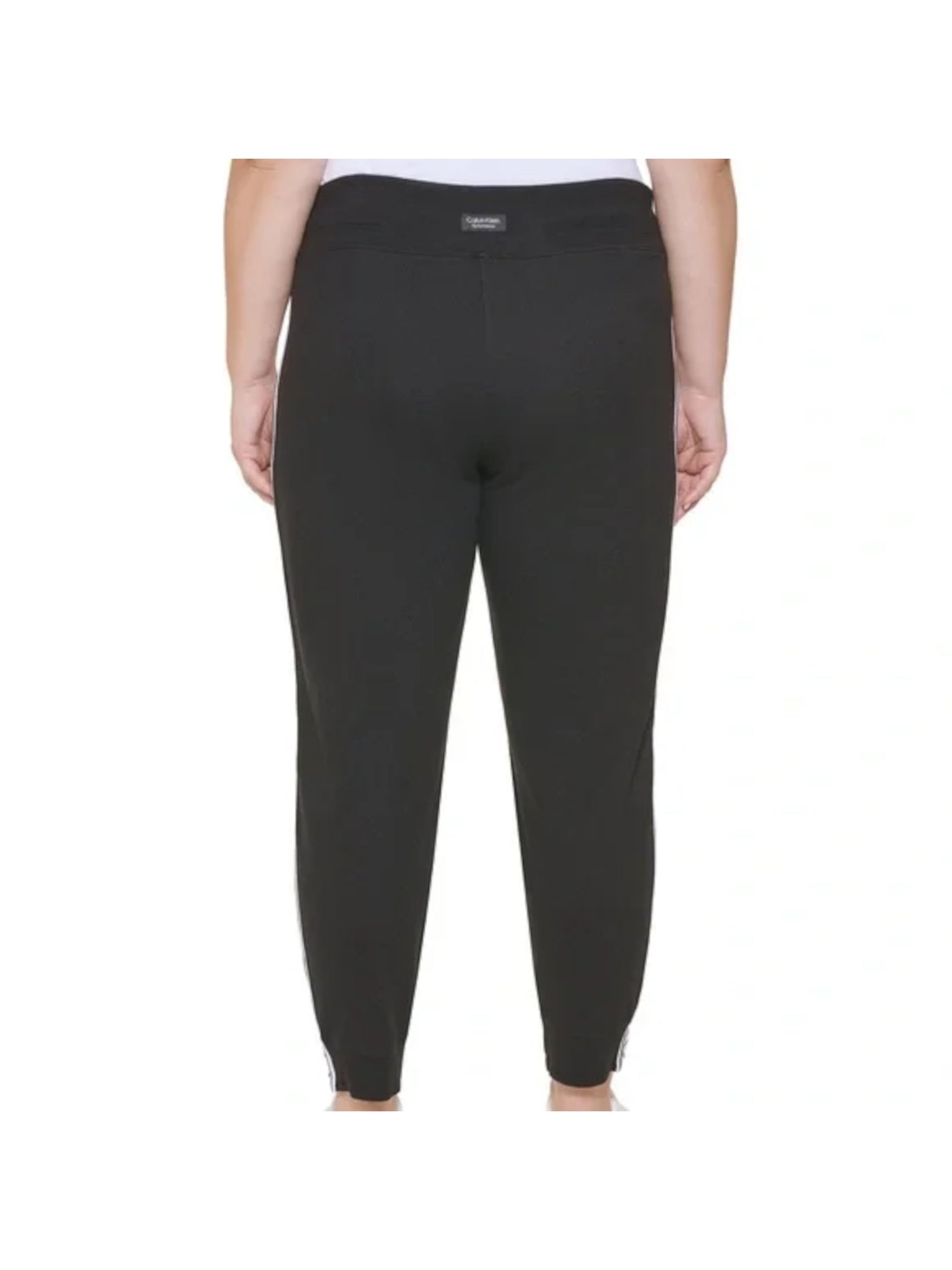 CALVIN KLEIN PERFORMANCE Womens Black Pocketed Drawstring Jogger Ribbed Trim Active Wear Skinny Pants Plus 3X
