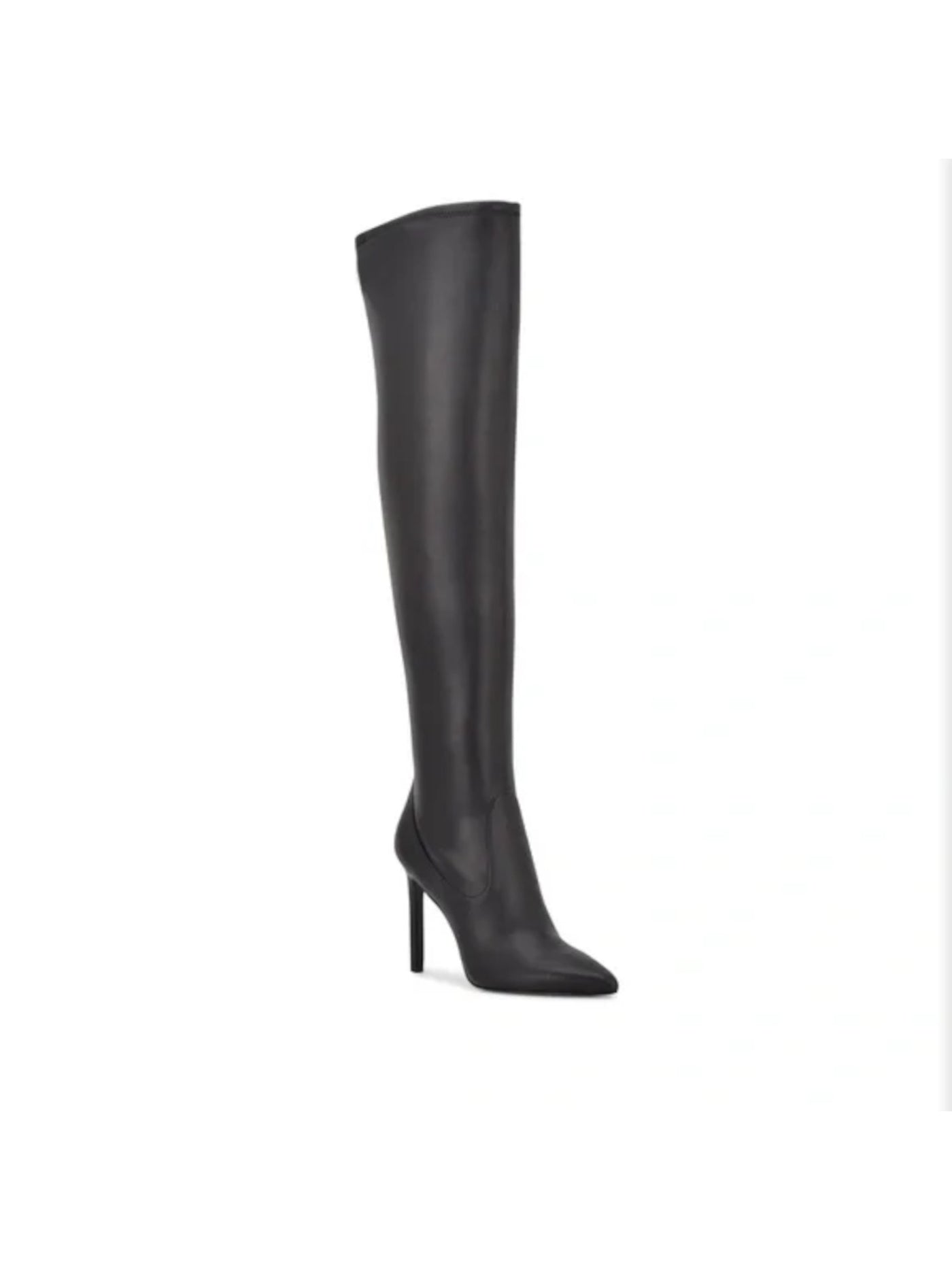 NINE WEST Womens Black Over The Knee Stretch Tacy Pointed Toe Stiletto Zip-Up Dress Boots 8 M