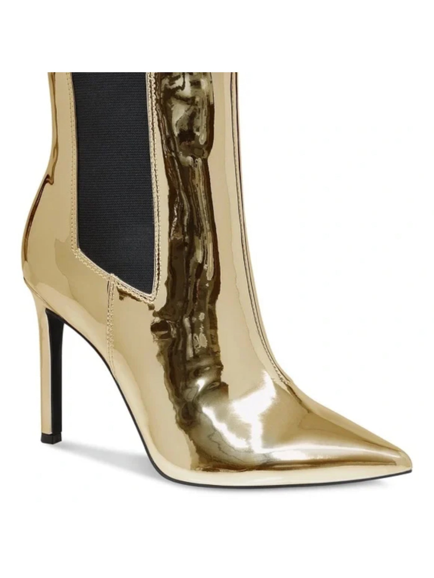 INC Womens Gold Comfort Goring Katalina Pointed Toe Stiletto Zip-Up Dress Booties 5.5 M