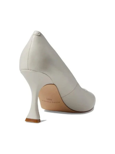 MARC FISHER Womens Ivory Padded Heidea Pointy Toe Flare Slip On Leather Dress Pumps Shoes 6 M