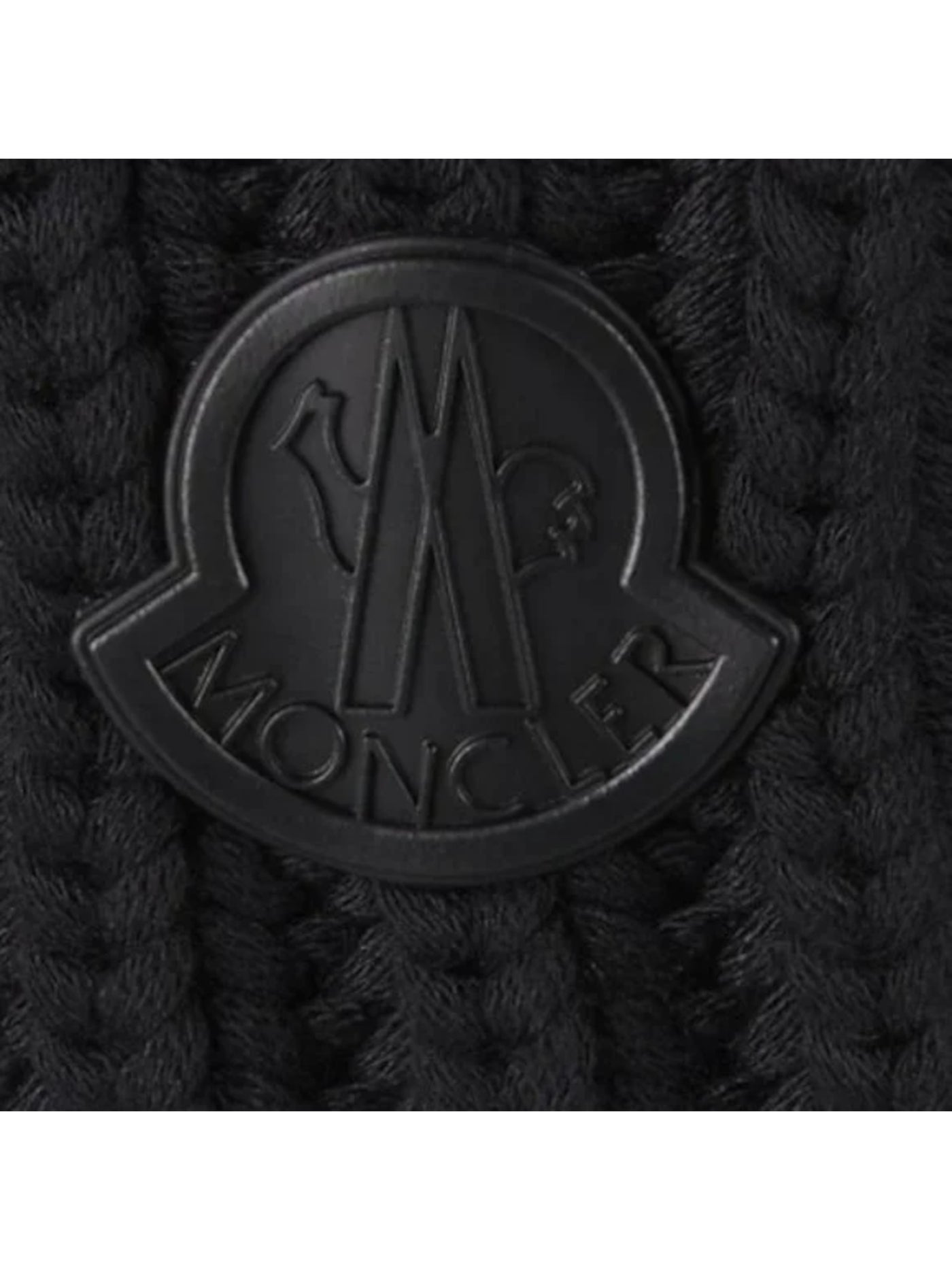MONCLER Womens Black Logo Lug Sole Waterproof Ginette Round Toe Wedge Rain Boots