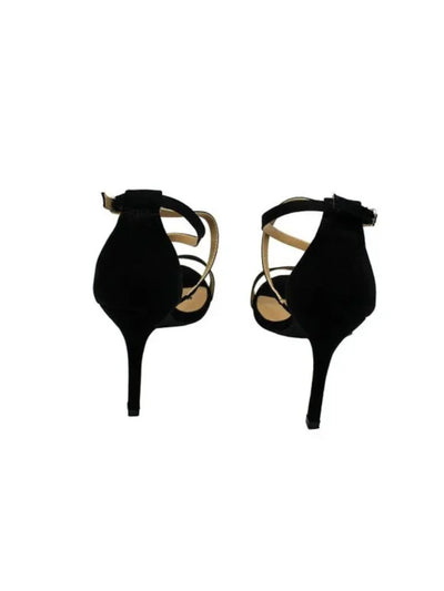 THALIA SODI Womens Black Strappy Padded Darria Round Toe Stiletto Buckle Dress Heeled Sandal 10 M