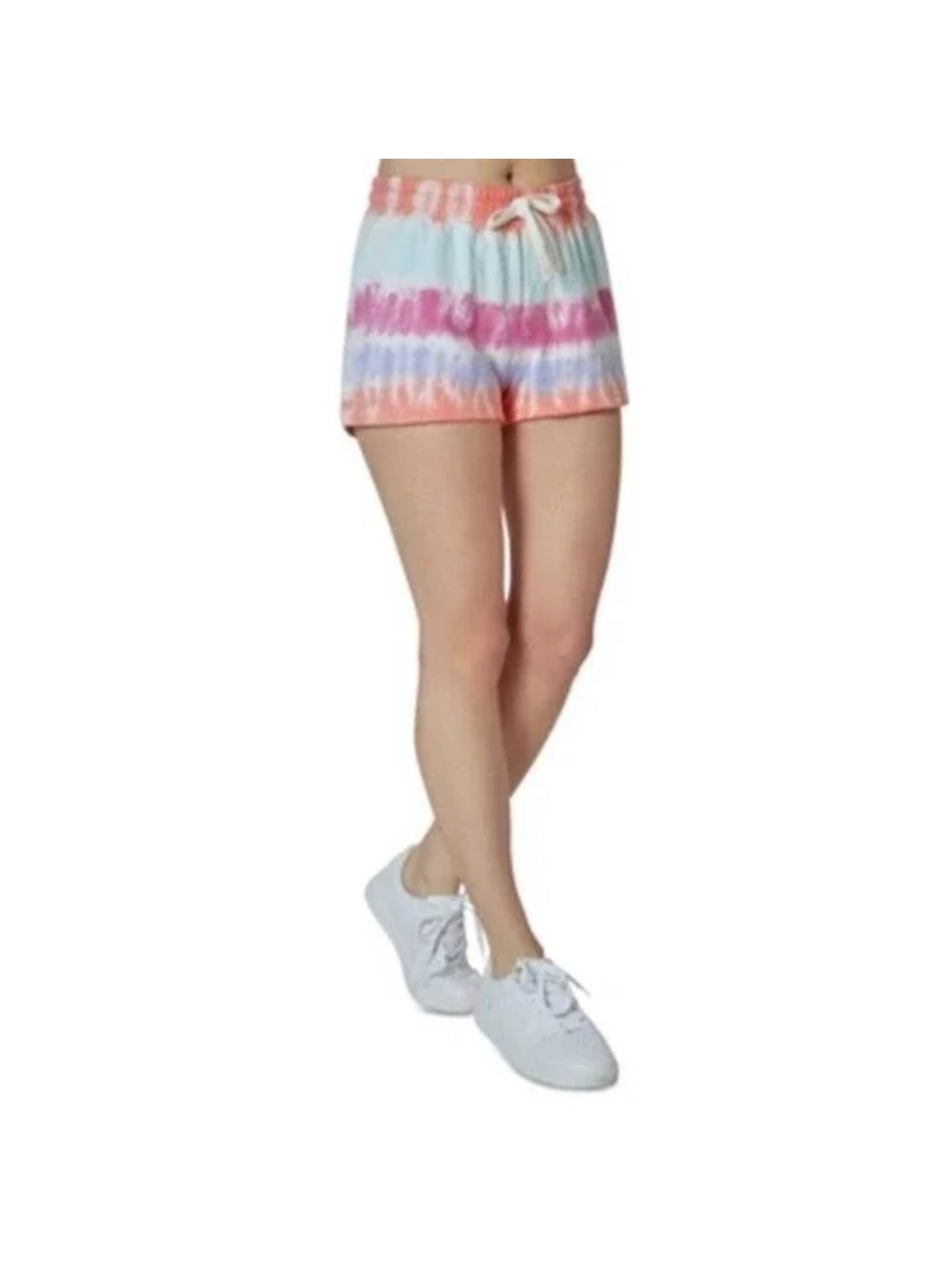ULTRA FLIRT Womens Pink Adjustable Tie Dye Shorts Shorts Juniors L