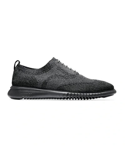 COLE HAAN Mens Black Colorblock Knit Back Pull-Tab Padded 2.zer?grand Wingtip Toe Wedge Lace-Up Oxford Shoes 10 M