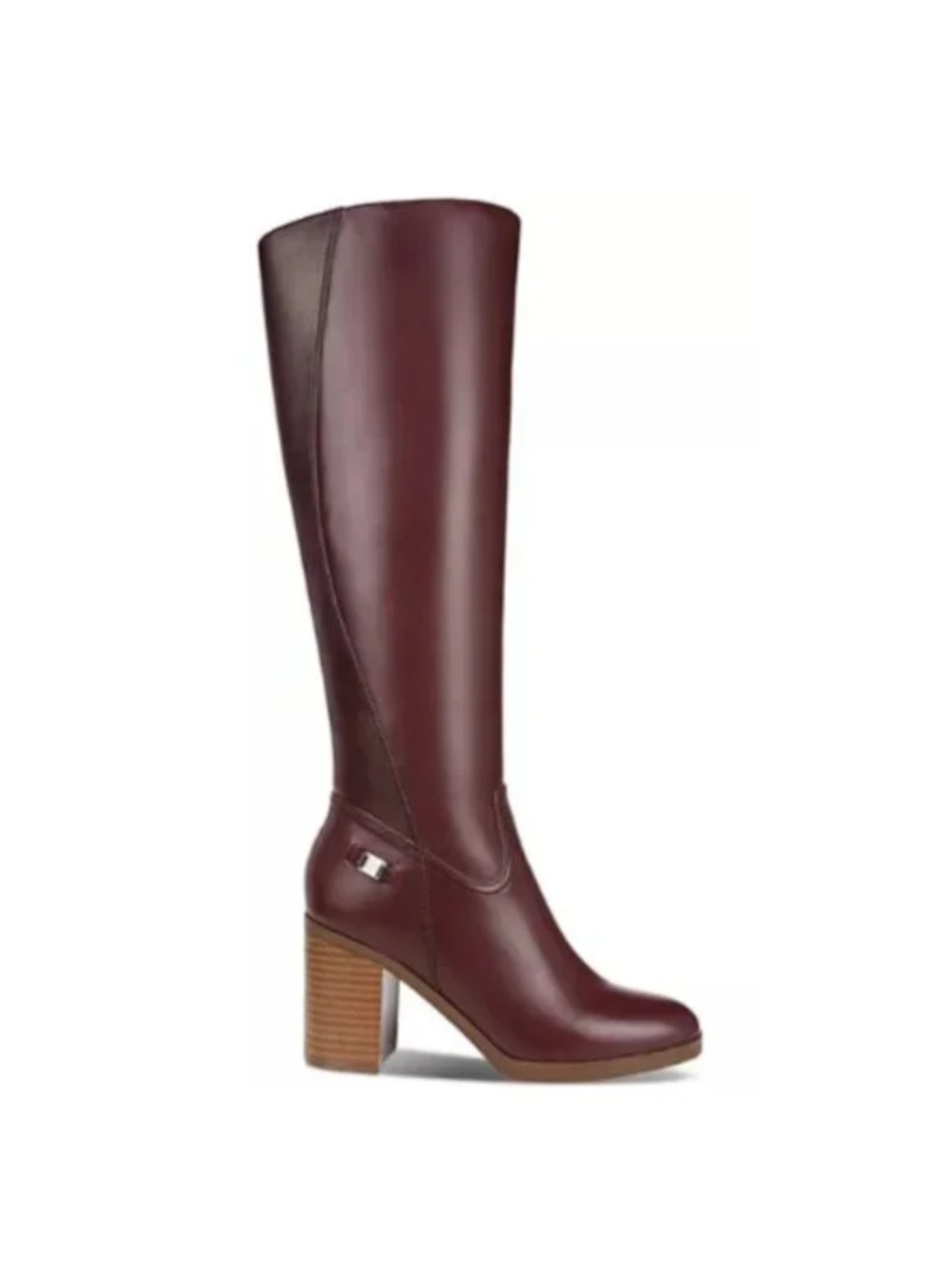 GIANI BERNINI Womens Maroon Arch Support Logo Hardware Goring Cushioned Odettee Almond Toe Block Heel Zip-Up Riding Boot 11 M