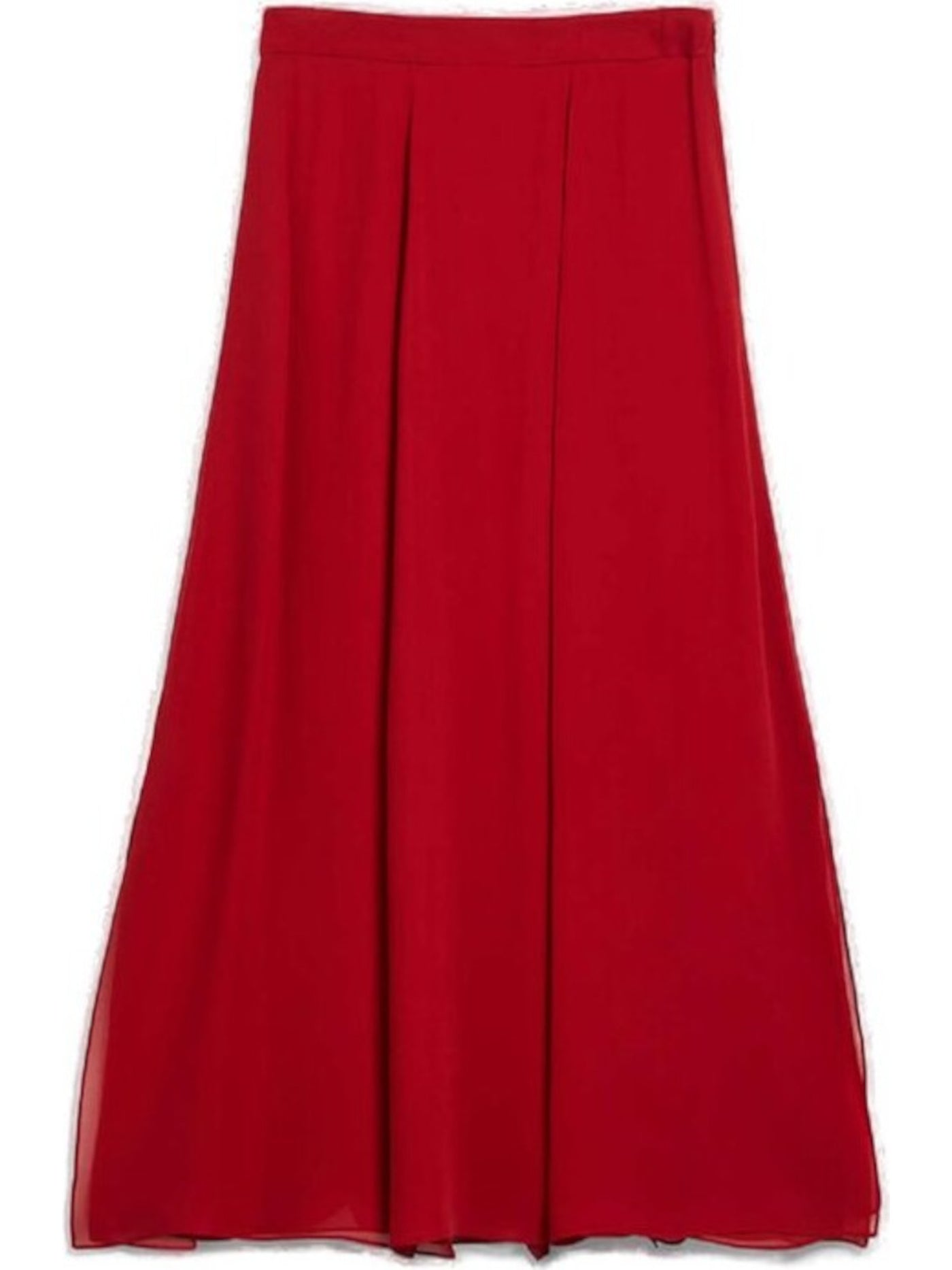 MAX MARA  STUDIO Womens Red Zippered Pleated Below The Knee Wear To Work Pleated Skirt 2