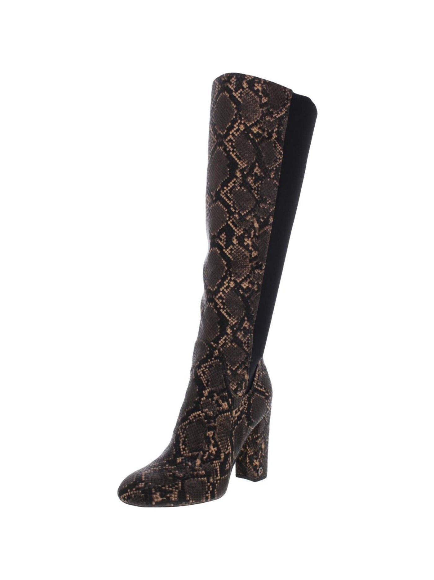 CIRCUS By Sam Edelman Womens Brown Stretch Panel Block Heel Dress Boots 6.5