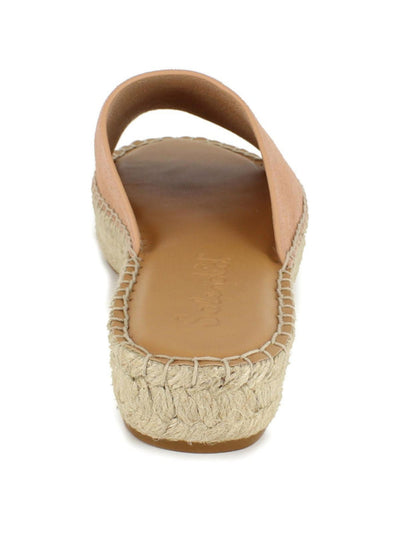SPLENDID Womens Beige Beef Rolled Cushioned Goring Maia Round Toe Slip On Leather Espadrille Shoes 7 M