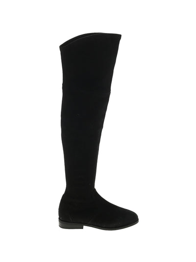 GENTLE SOULS KENNETH COLE Womens Black Side Zip Padded Emma Round Toe Block Heel Riding Boot 5 M