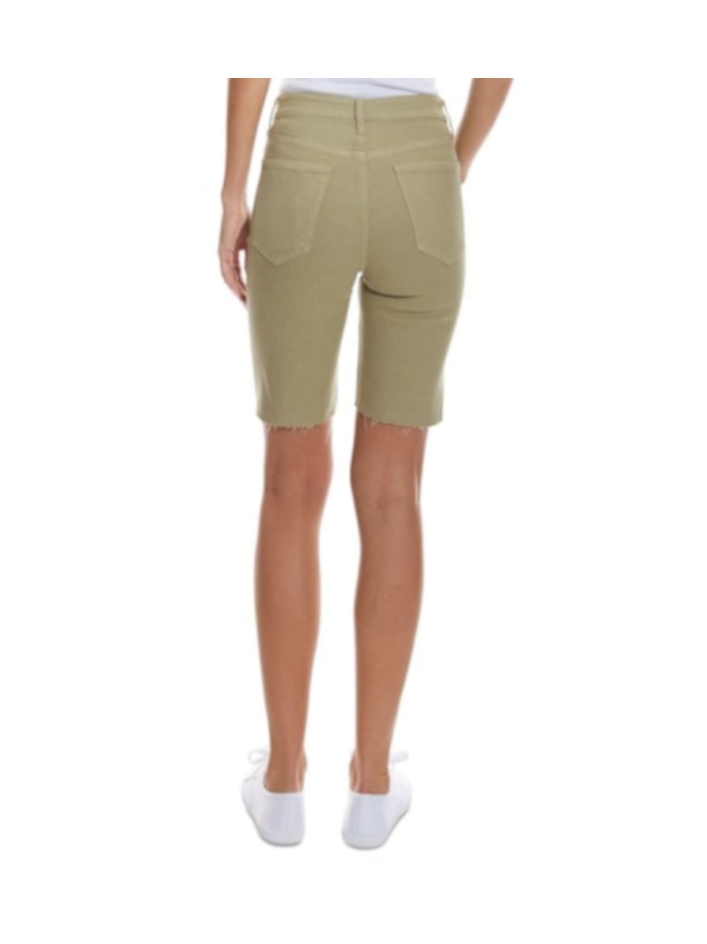 OAT Womens Green Pocketed High-rise Bermuda Shorts 26 Waist