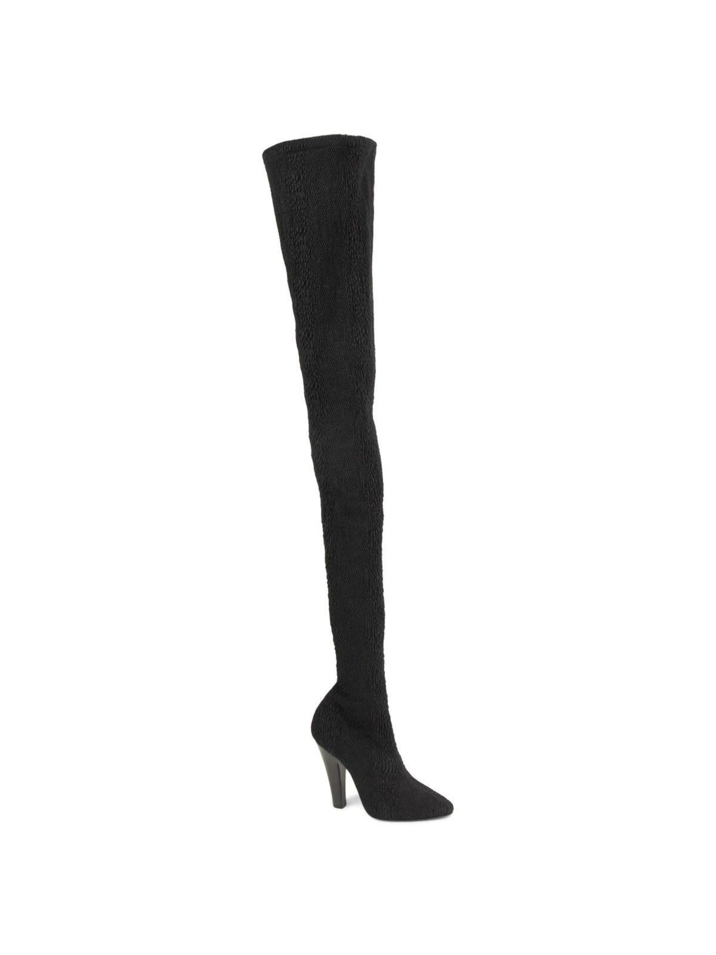 SAINT LAURENT Womens Black Stretch Koller Pointed Toe Cone Heel Dress Boots 40