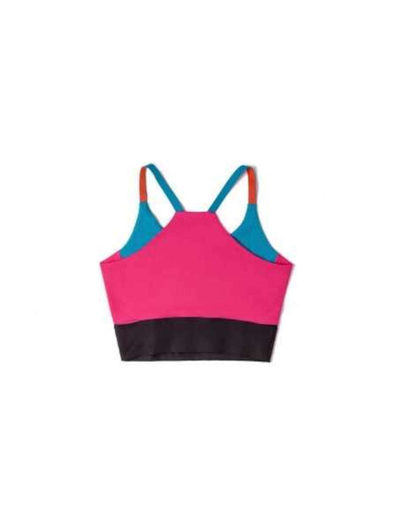 PUMA Womens Blue Mesh Cropped Color Block Sleeveless Scoop Neck Active Wear Tank Top L