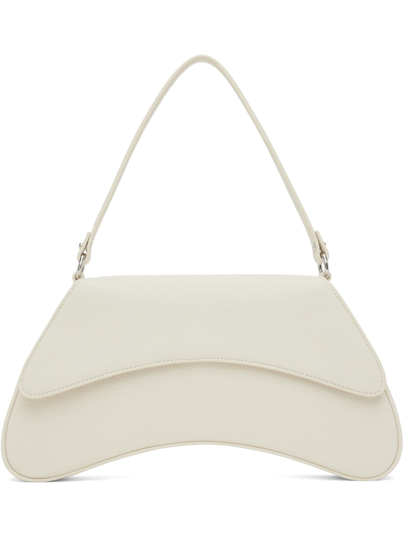 SIMON MILLER Women's White Solid Single Strap Shoulder Bag