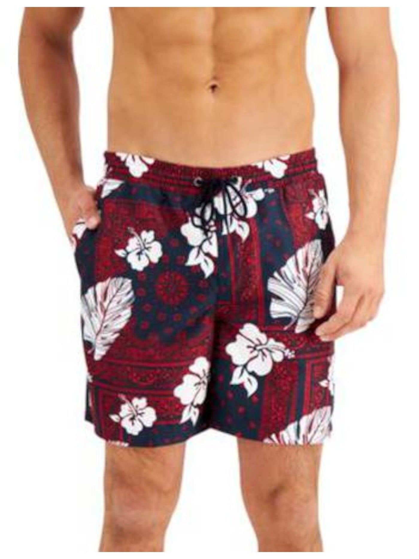 CLUBROOM Mens Navy Quick-Dry Swim Trunks XXL