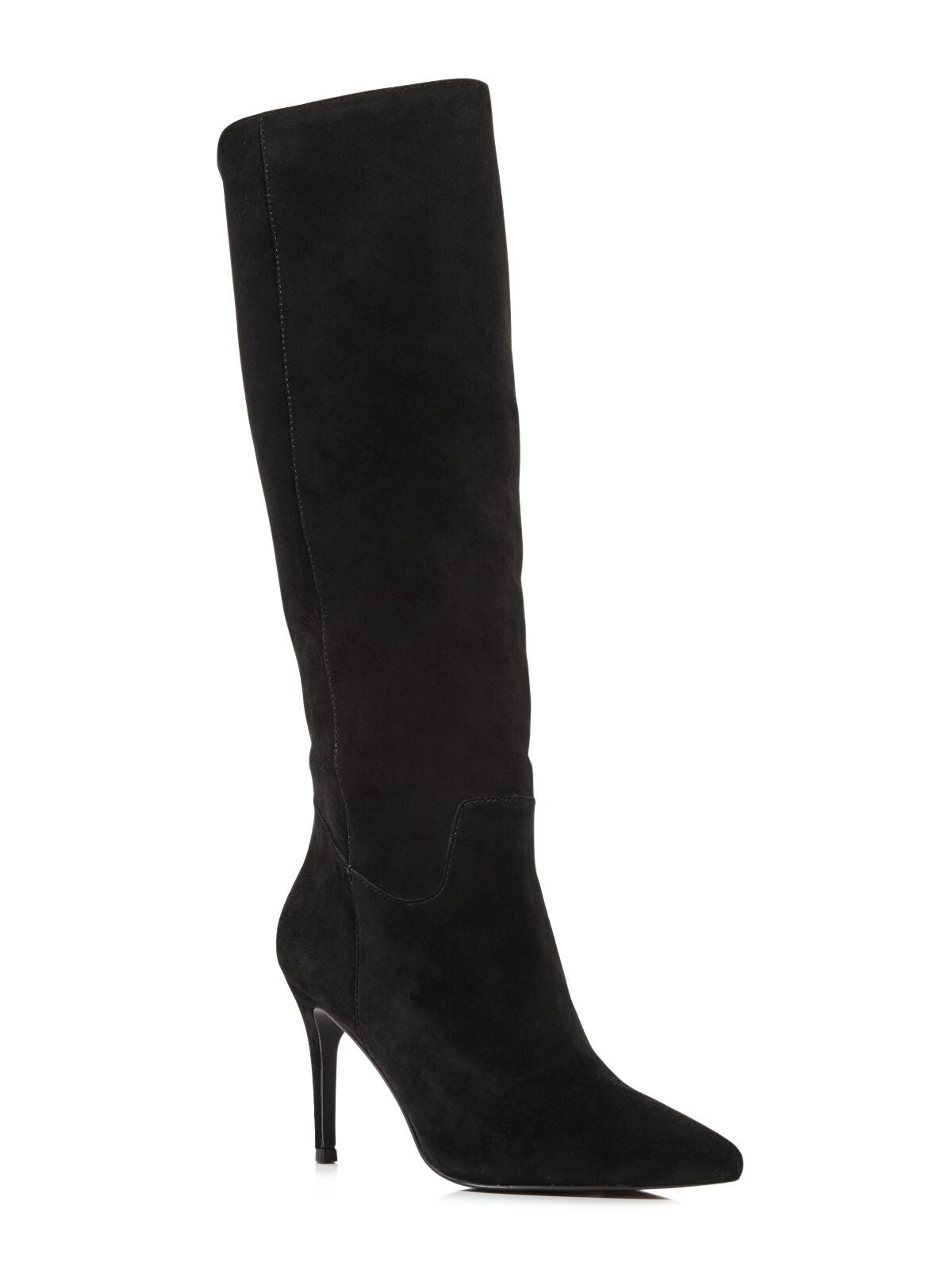 AQUA Womens Black Padded Lenni Pointed Toe Stiletto Leather Boots Shoes 6 M