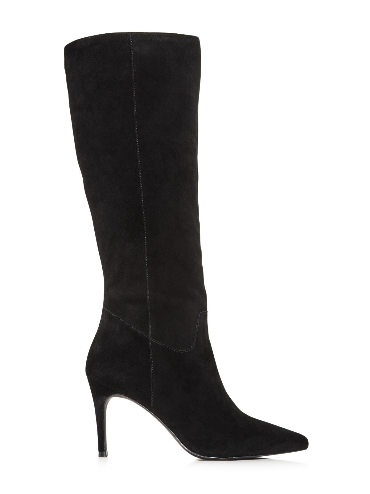AQUA Womens Black Padded Lenni Pointed Toe Stiletto Leather Boots Shoes 6 M