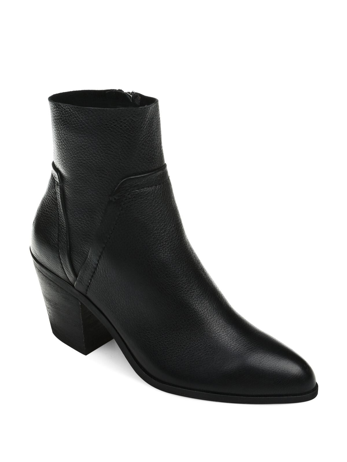 SPLENDID Womens Black Cushioned Cherie Round Toe Block Heel Zip-Up Leather Booties 10