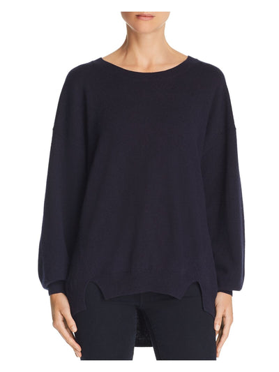 JOIE Womens Navy Long Sleeve Crew Neck Hi-Lo Sweater S