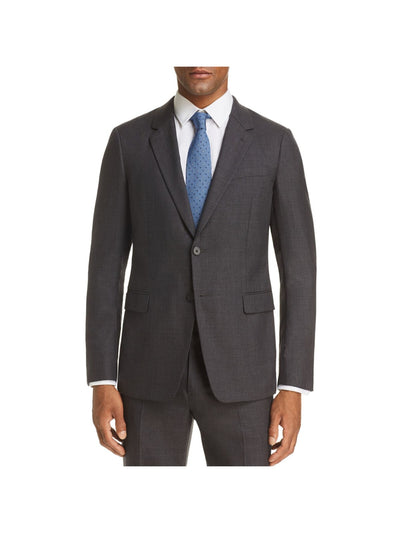 THEORY Mens Chambers Gray Single Breasted, Slim Fit Blazer 42L